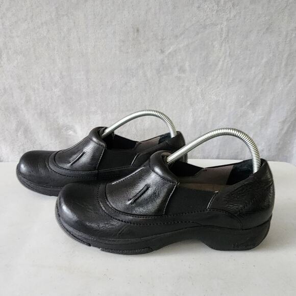 Dansko Shoes Womens 9.5 Black Leather Slip On Clogs Comfort Nurse Work EU 40 - Picture 6 of 12